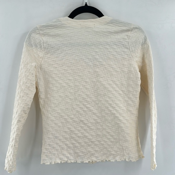 Madewell V-Neck Cardigan in Checkerboard Jacquard XS - Picture 4 of 6